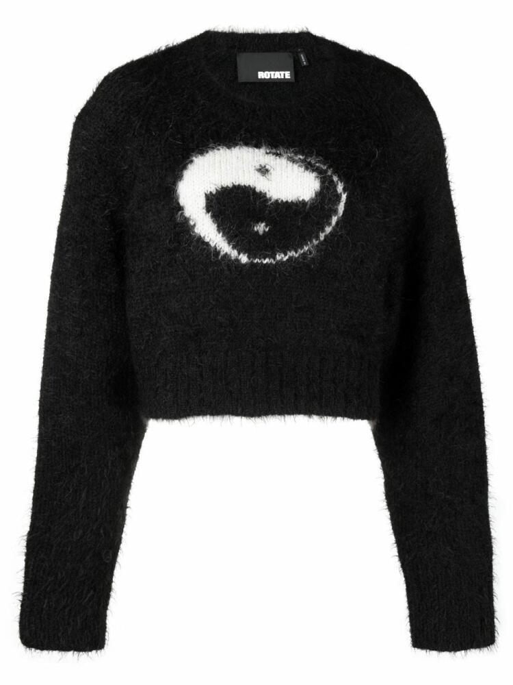 ROTATE BIRGER CHRISTENSEN intarsia-knit jumper - Black Cover