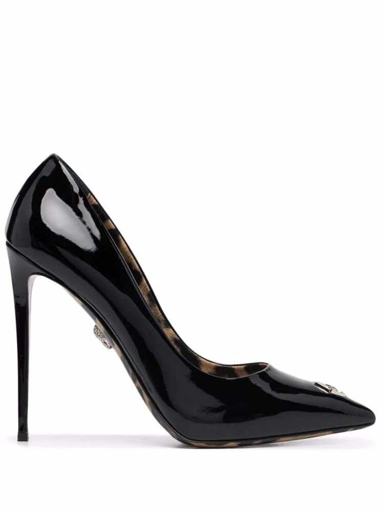 Philipp Plein Iconic Plein Decollete patent-leather pumps - Black Cover