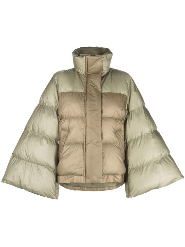 sacai bell sleeves puffer jacket - Green Cover