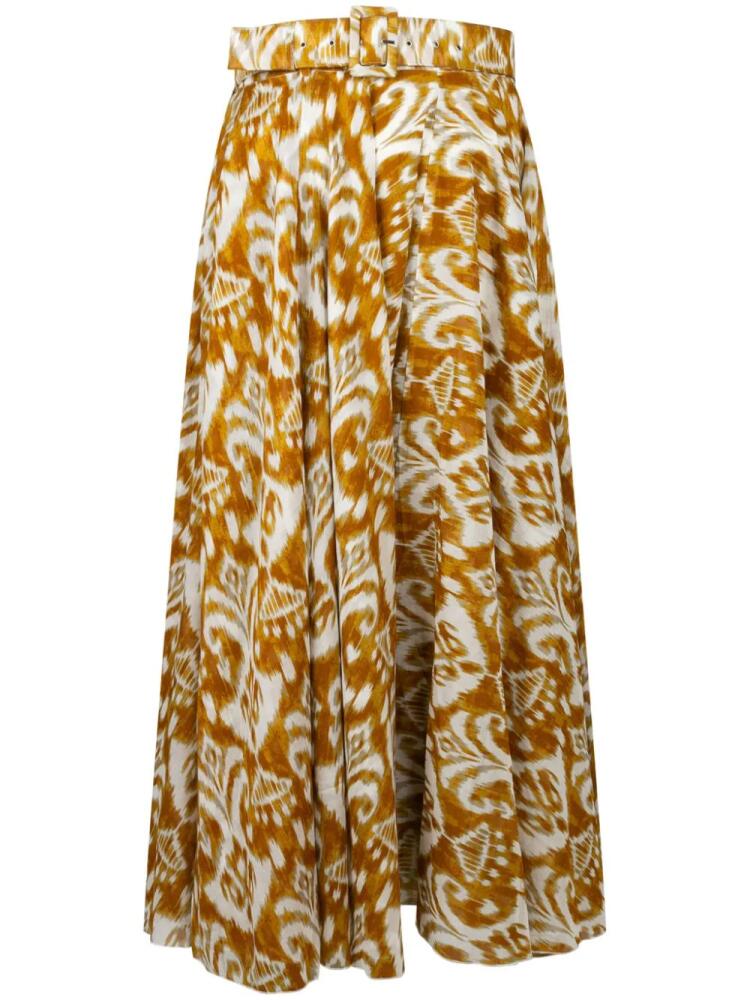 Samantha Sung abstract-print skirt - White Cover