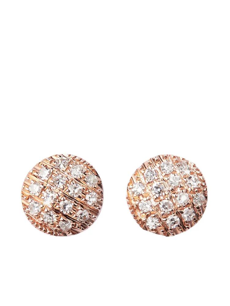 Dana Rebecca Designs 14kt rose gold Lauren Joy diamond earrings - Pink Cover