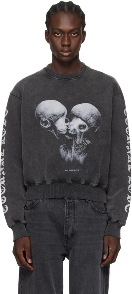 Han Kjobenhavn Gray Aliens Kissing Sweatshirt Cover