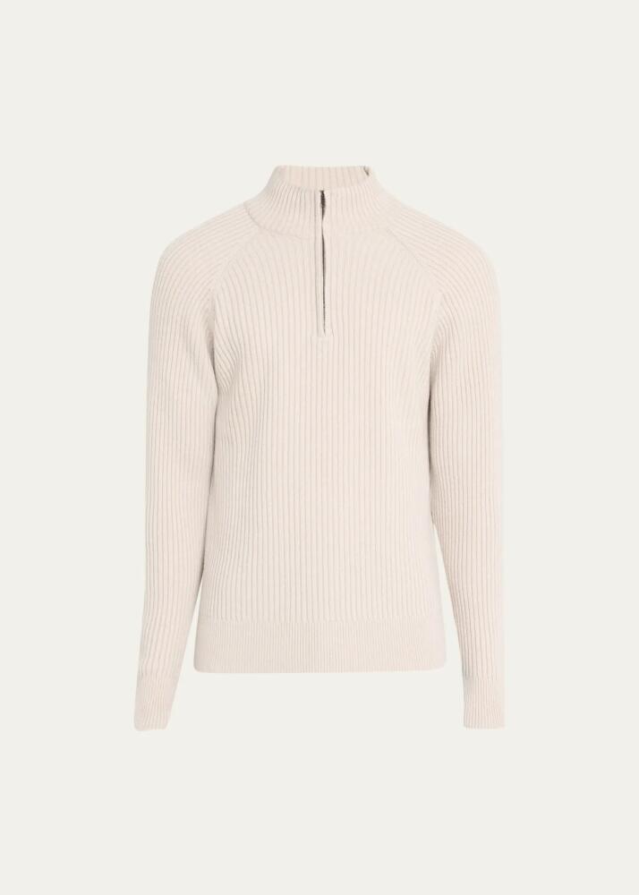 Bergdorf Goodman Men's 7-Gauge Ribbed Cashmere Sweater Cover