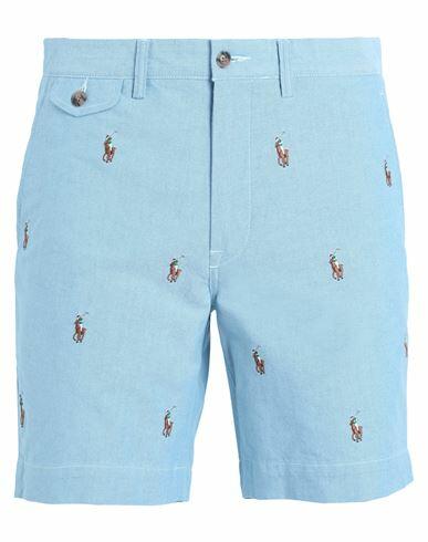 Polo Ralph Lauren Man Shorts & Bermuda Shorts Sky blue Cotton Cover