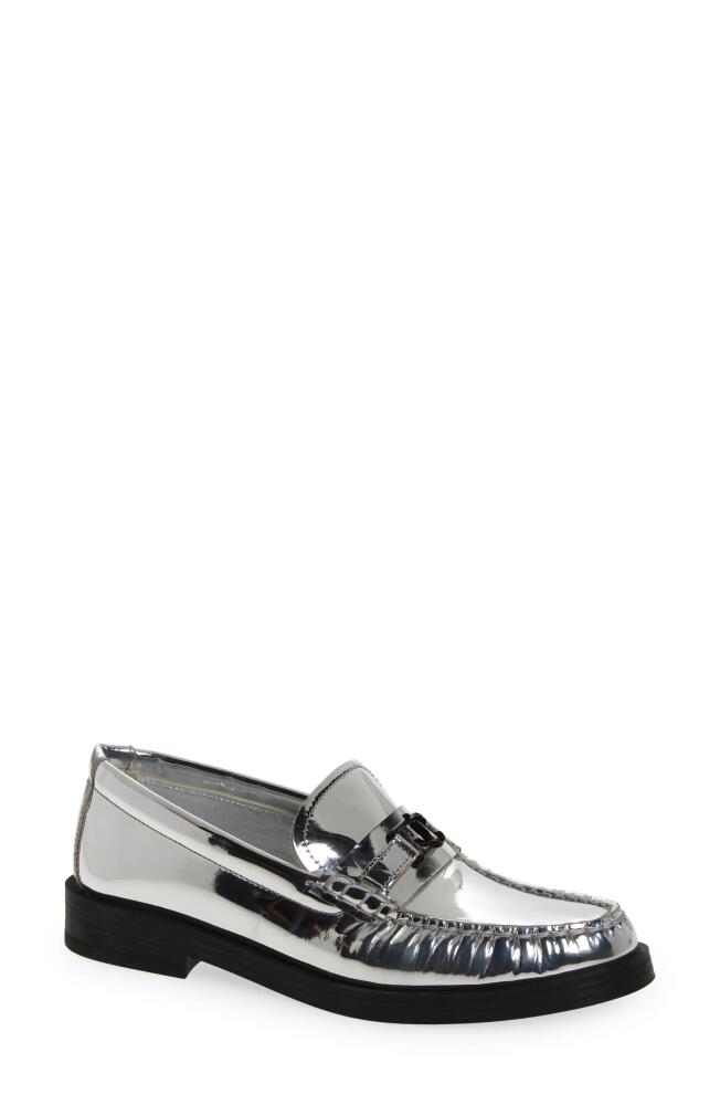 Jimmy Choo Addie JC Metallic Loafer in Silver Cover