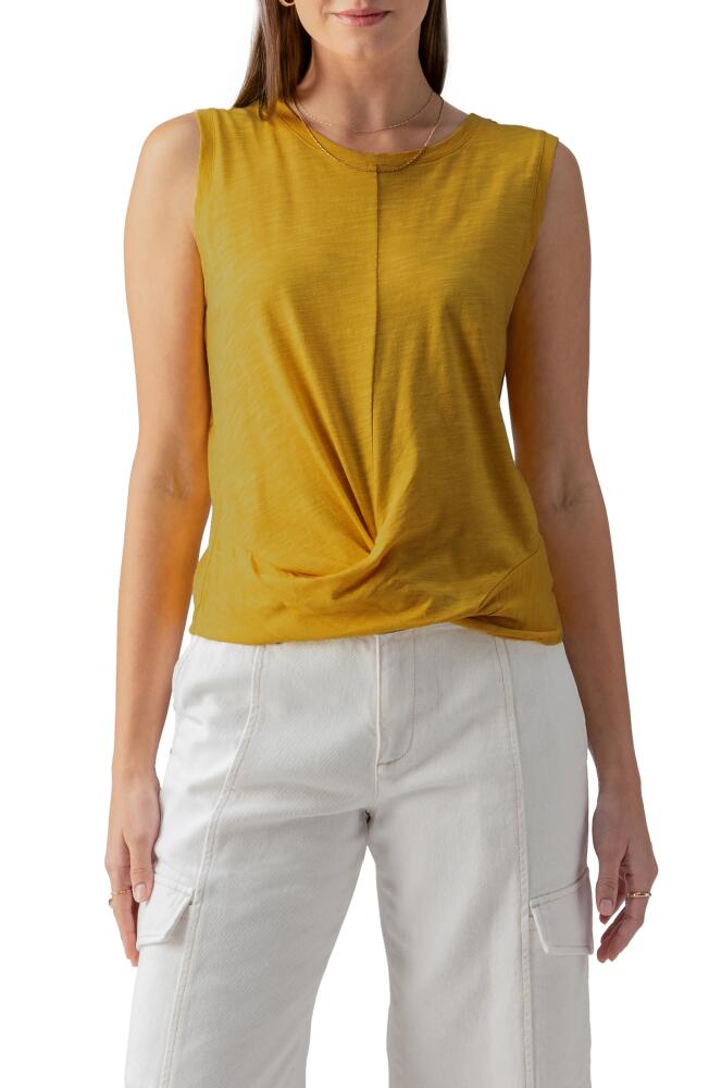 Sanctuary Twisted Cotton Blend Slub Jersey Tank in Golden San Cover