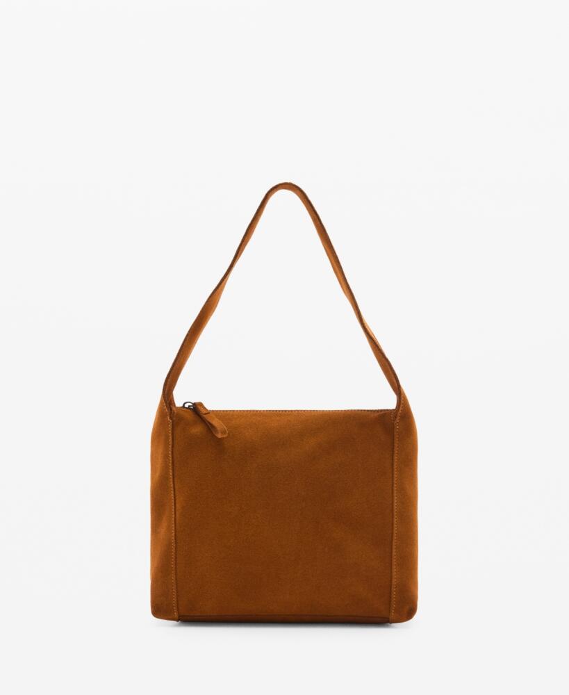 Mango Women's Suede Shoulder Bag - Leather Cover