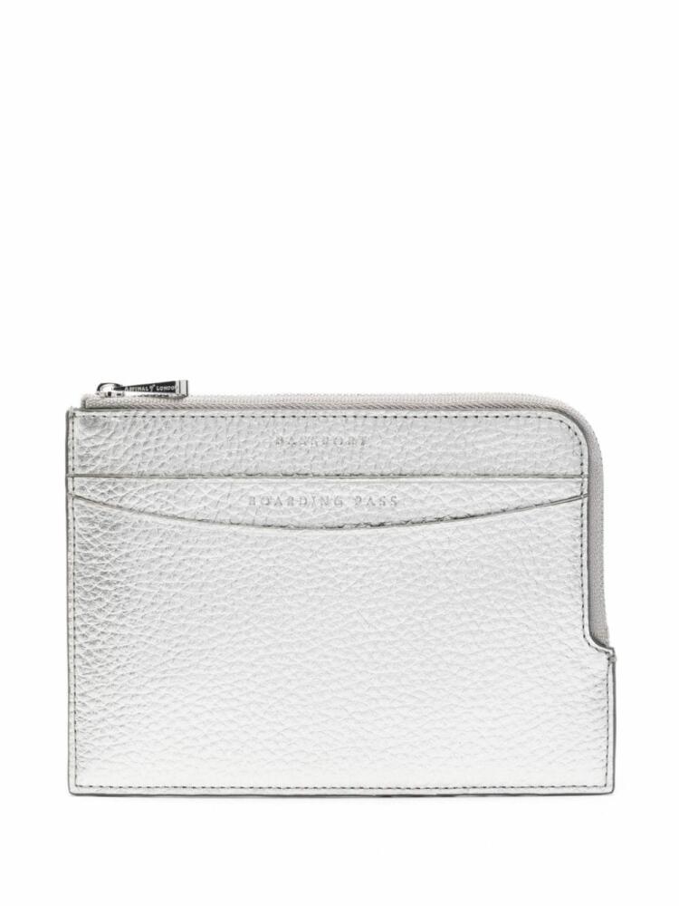 Aspinal Of London travel leather wallet - Silver Cover