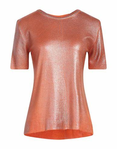 Avant Toi Woman T-shirt Orange Modal, Silk, Lycra Cover