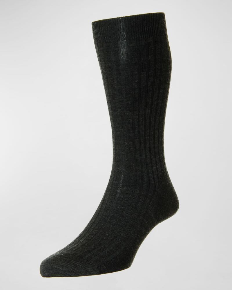 Pantherella Solid Wool Half-Calf Socks Cover