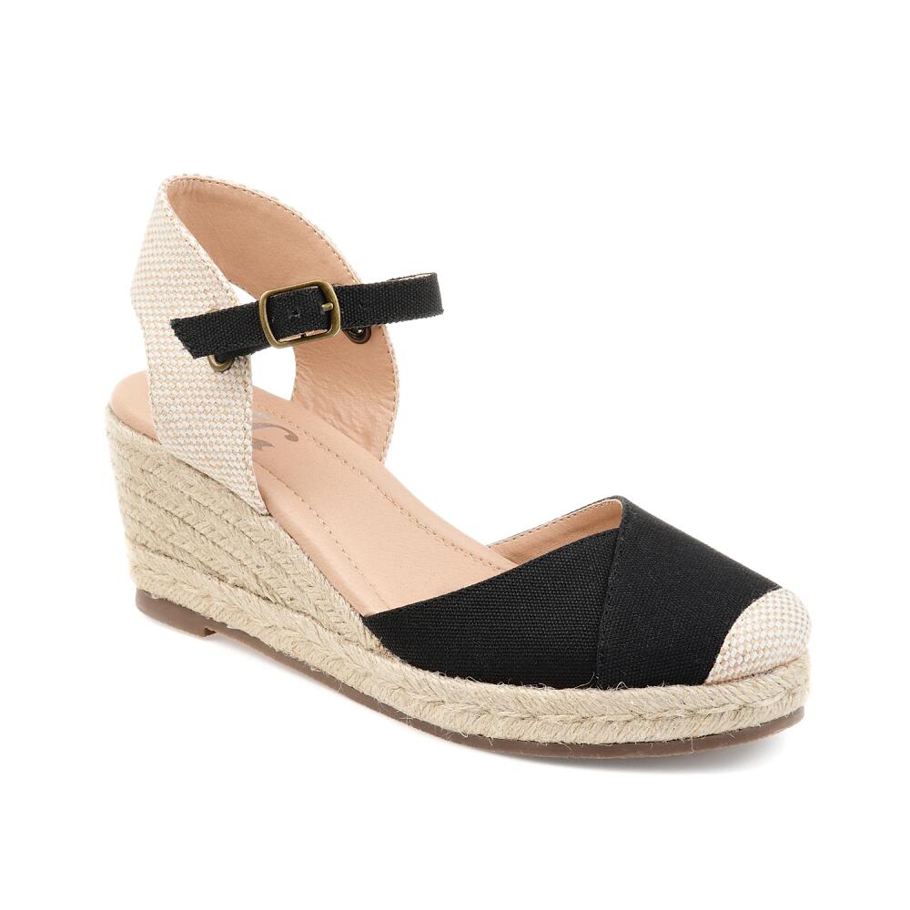 Journee Collection Ashlyn Espadrille Wedge Sandal | Women's | Black Cover