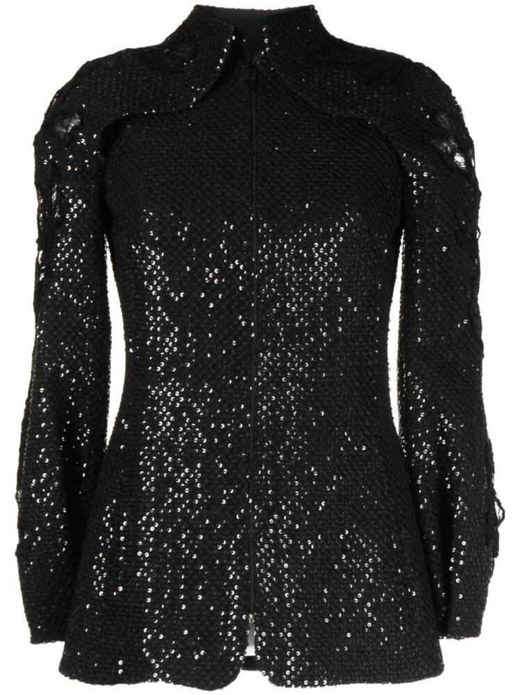 Saiid Kobeisy sequin ripped jacket - Black Cover