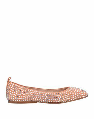 Eddy Daniele Woman Ballet flats Blush Soft Leather, Swarovski Crystal Cover