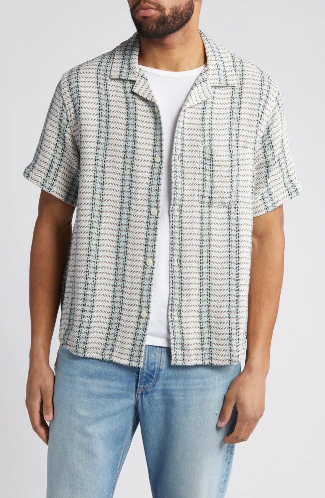 Corridor Riverside Plaid Short Sleeve Button-Up Shirt in Natural Cover