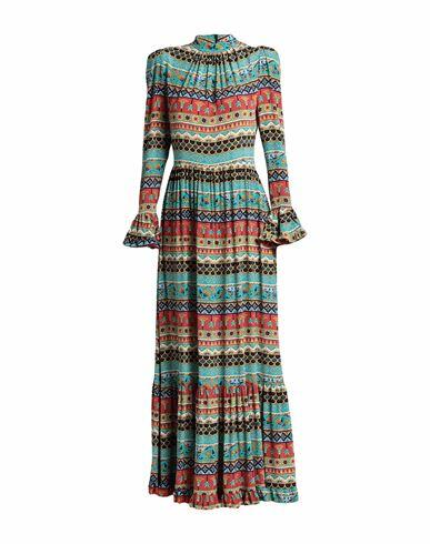 Nanushka Woman Maxi dress Turquoise Silk Cover