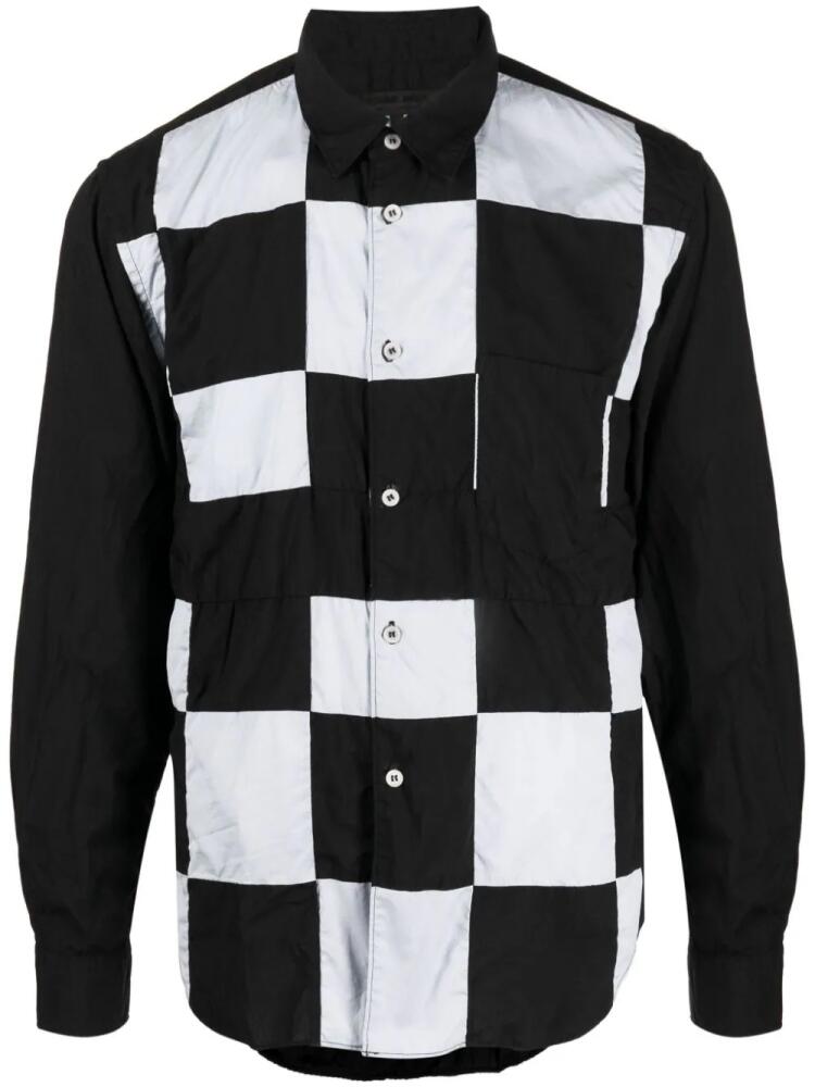 Comme des Garçons Homme Deux patchwork cotton shirt - Black Cover