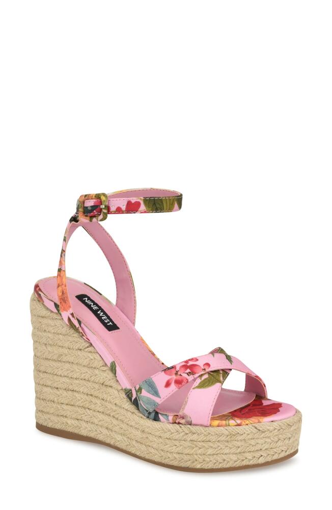 Nine West Earnit Espadrille Sandal in Medium Pink Cover