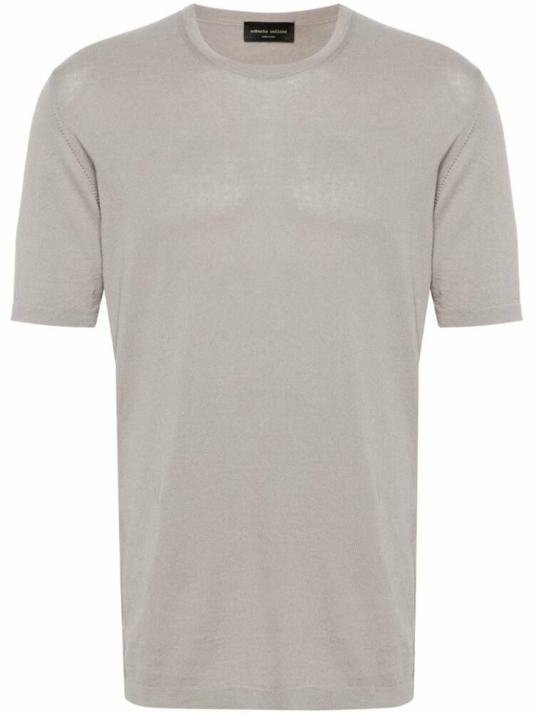 Roberto Collina crew-neck knitted T-shirt - Grey Cover