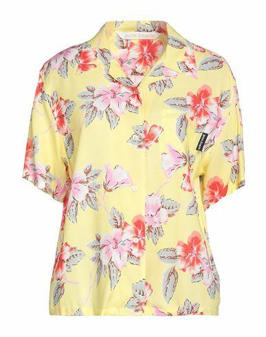 Palm Angels Woman Shirt Yellow Viscose, Polyester Cover