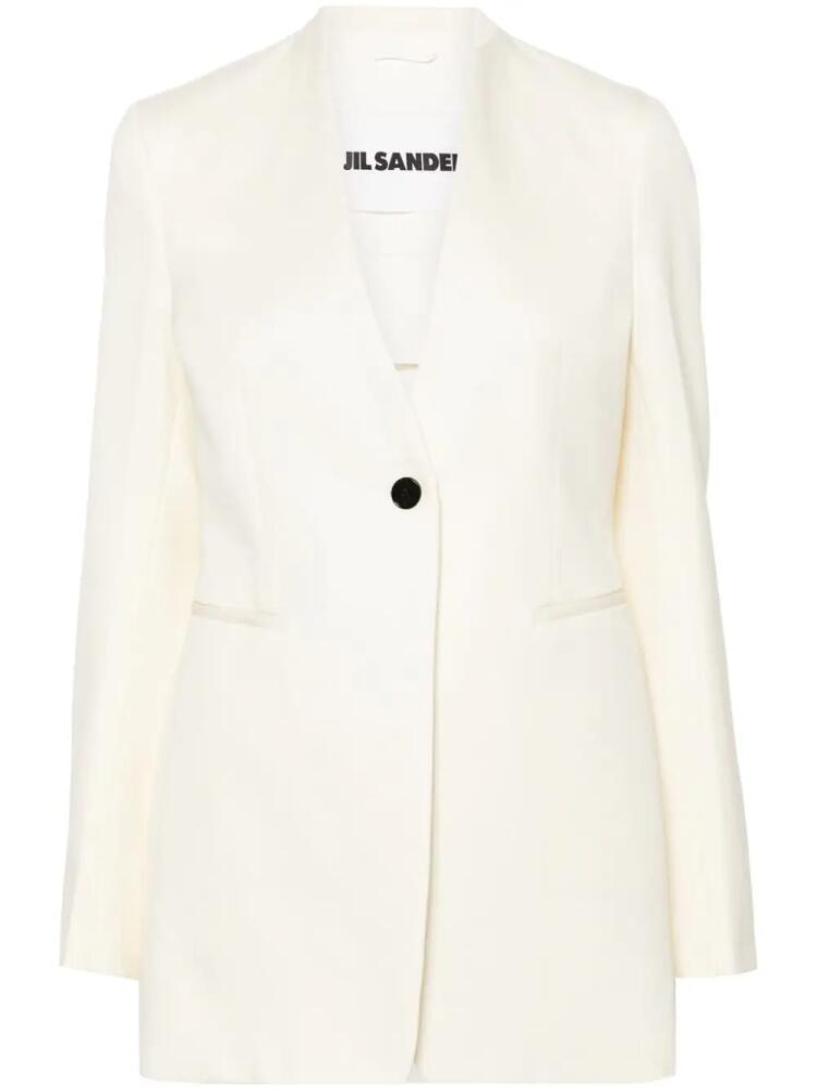 Jil Sander single-breasted wool blazer - Neutrals Cover