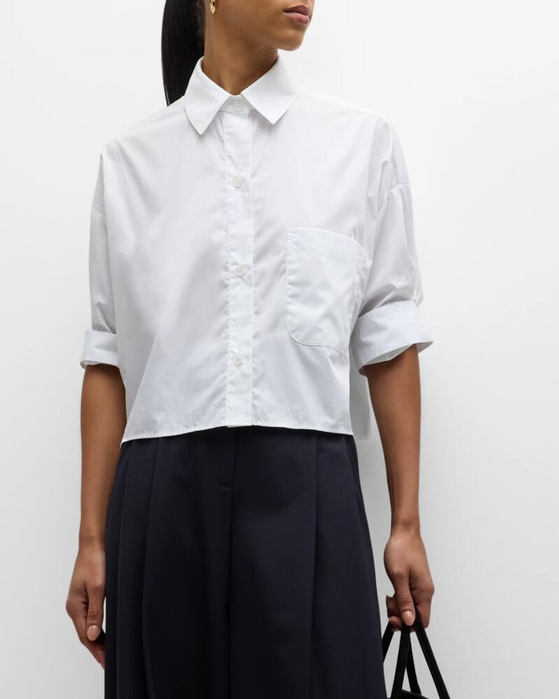 TWP Next Ex Cropped Shirt in Superfine Cotton Cover