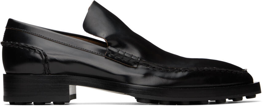 Jil Sander Black Leather Loafers Cover