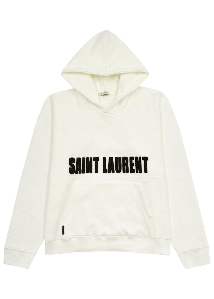 Saint Laurent Agafay Hooded Cotton Sweatshirt - Cream Cover