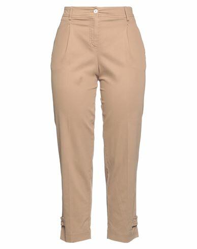 Seductive Woman Pants Sand Lyocell, Cotton, Elastane Cover