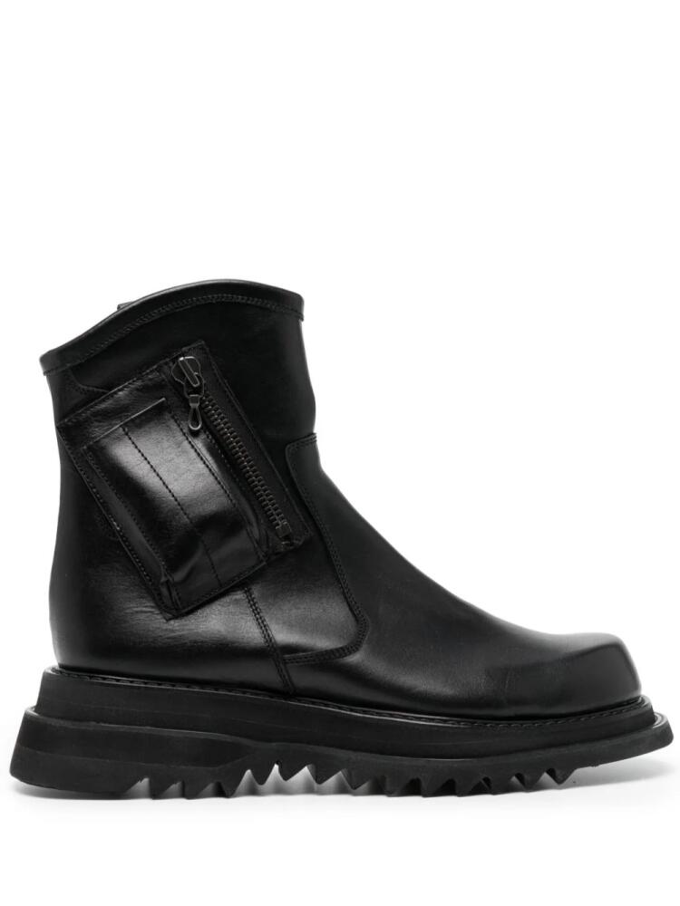 Julius Engineer leather ankle boots - Black Cover