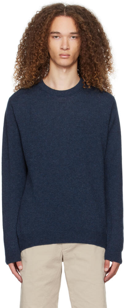 Sunspel Navy Crewneck Sweater Cover