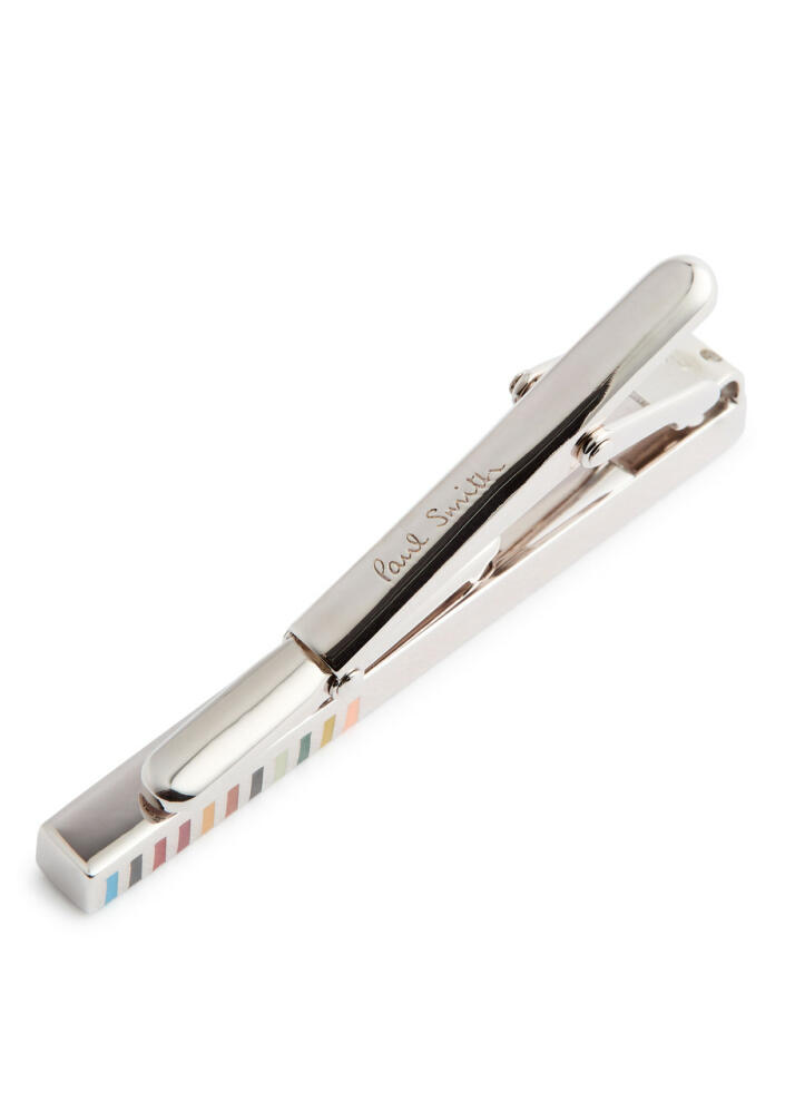 Paul Smith Signature Striped tie Clip - Silver Cover