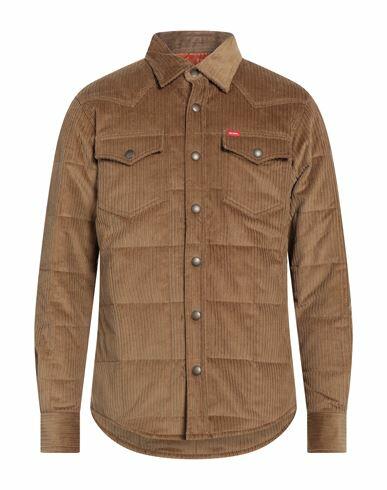 Holubar Man Shirt Khaki Cotton, Elastane Cover