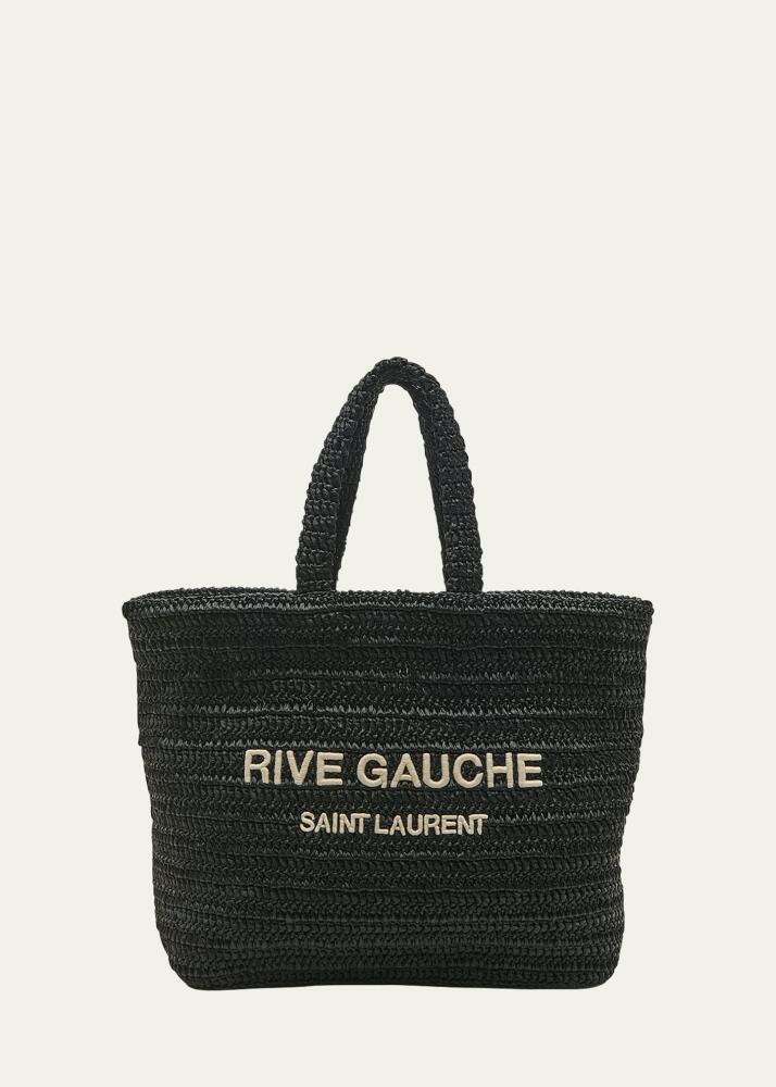 Saint Laurent Rive Gauche Tote Bag in Raffia Cover