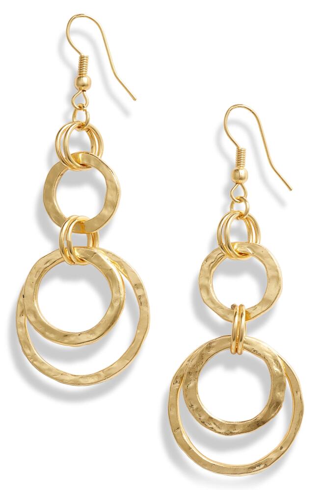 Karine Sultan Hoop Drop Earrings in Gold Cover