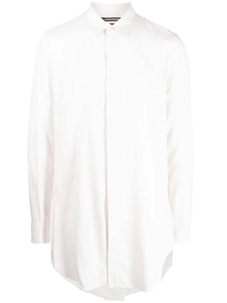 Julius concealed front-fastening shirt - White Cover