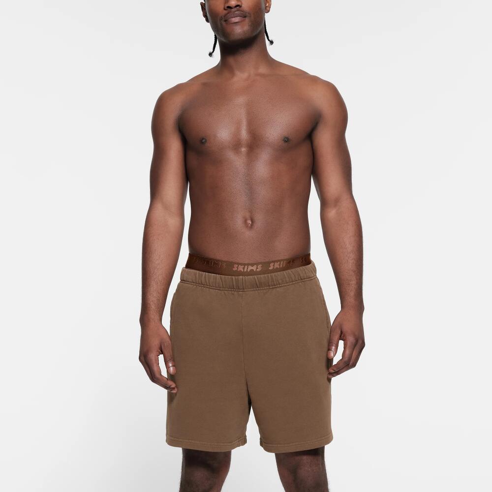 SKIMS Mens Classic Short | Deep Neutral | XL | Terry Cover