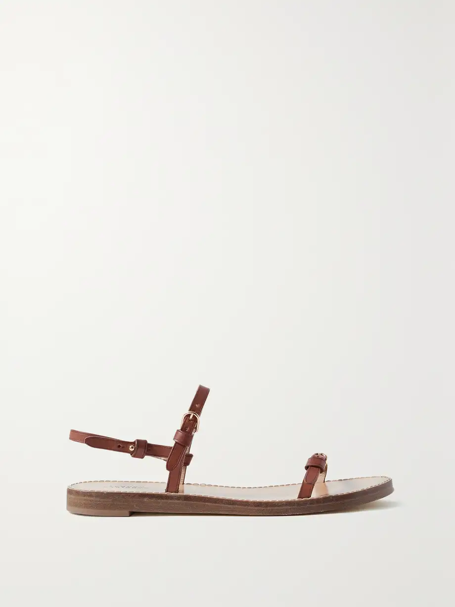 Gabriela Hearst - Steward Leather Slingback Sandals - Brown Cover