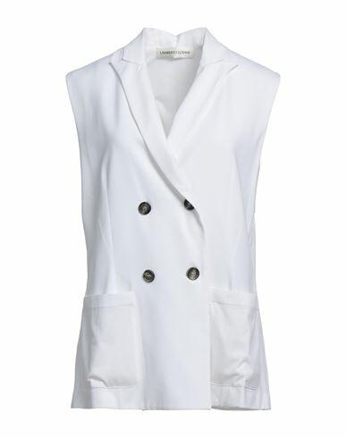 Lamberto Losani Woman Blazer White Cotton, Elastane, Silk Cover