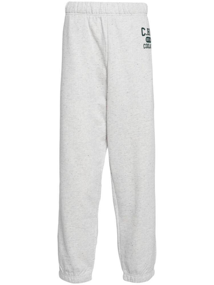 CHOCOOLATE logo-print cotton track pants - Grey Cover