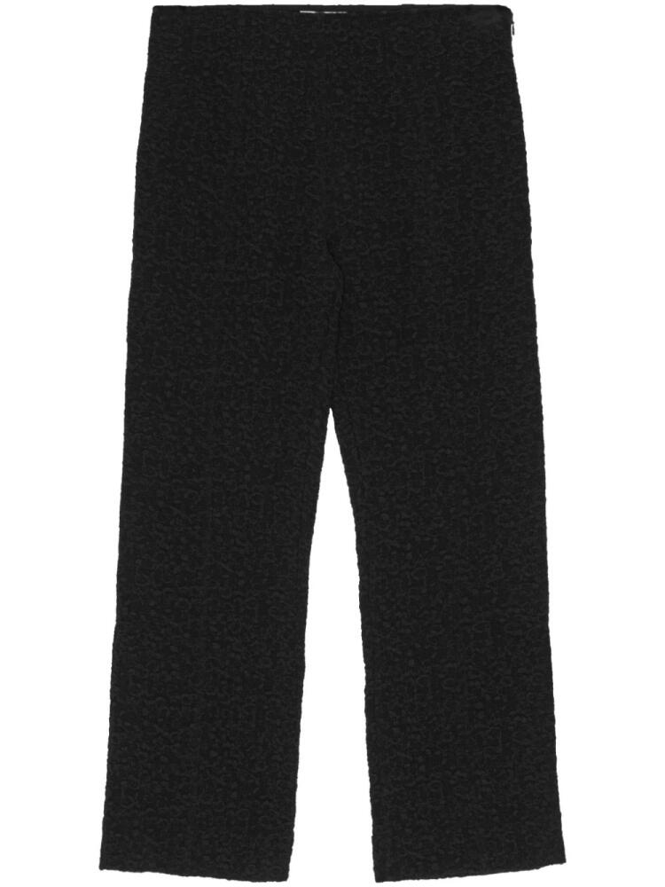 GANNI textured cropped trousers - Black Cover