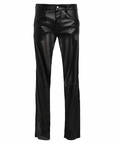 Dsquared2 Man Pants Black Ovine leather Cover