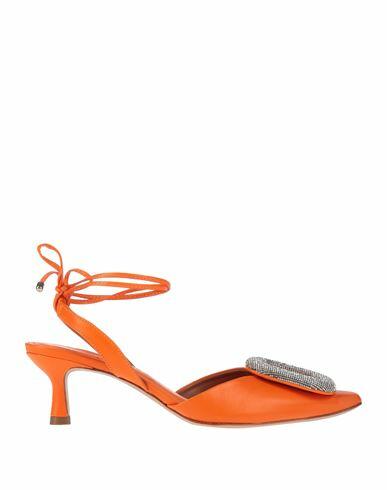 Vicenza) Woman Pumps Orange Soft Leather Cover