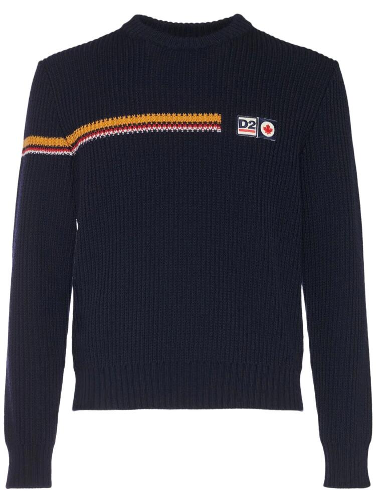 DSQUARED2 Wool Crewneck Logo Sweater Cover