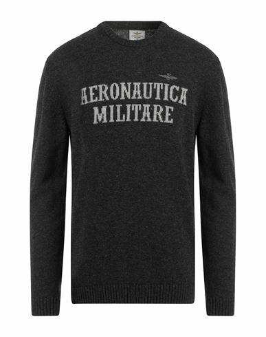 Aeronautica Militare Man Sweater Steel grey Wool, Polyamide Cover