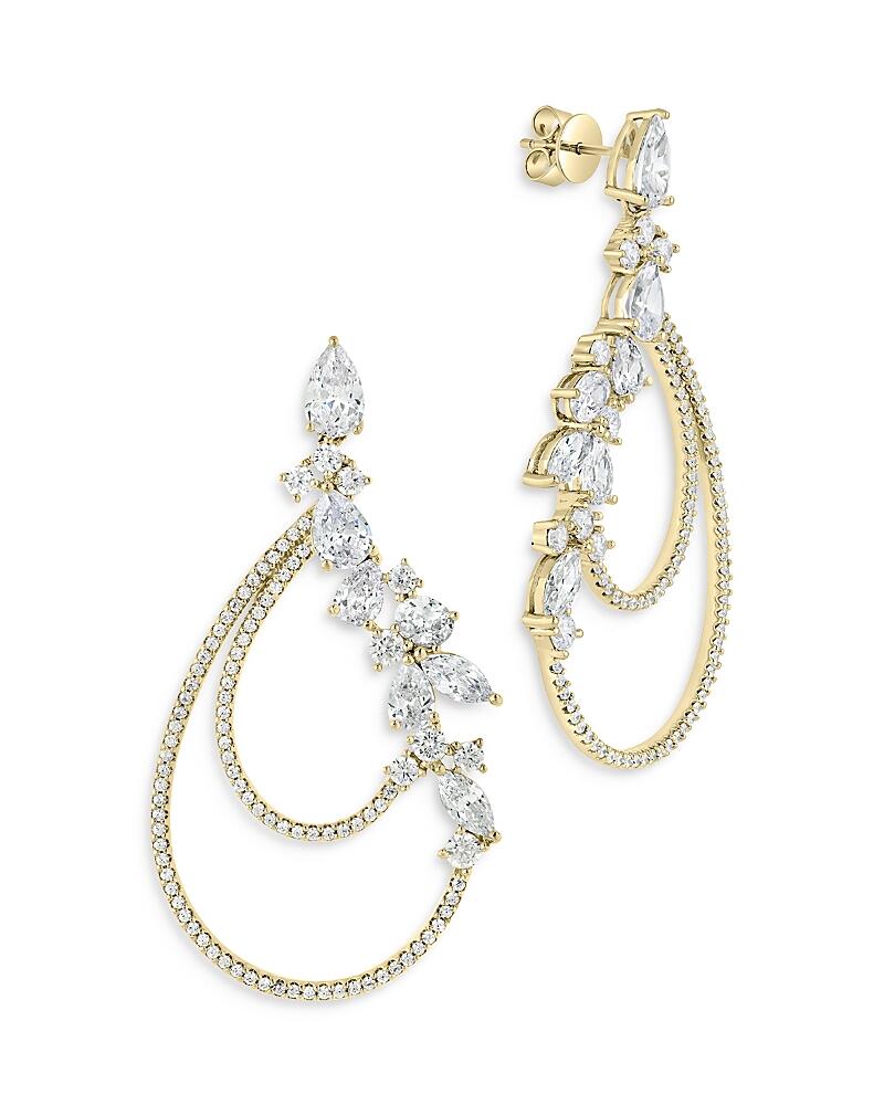 Sterling Forever Dakota Cubic Zirconia Open Drop Earrings in 14K Gold Plated Cover