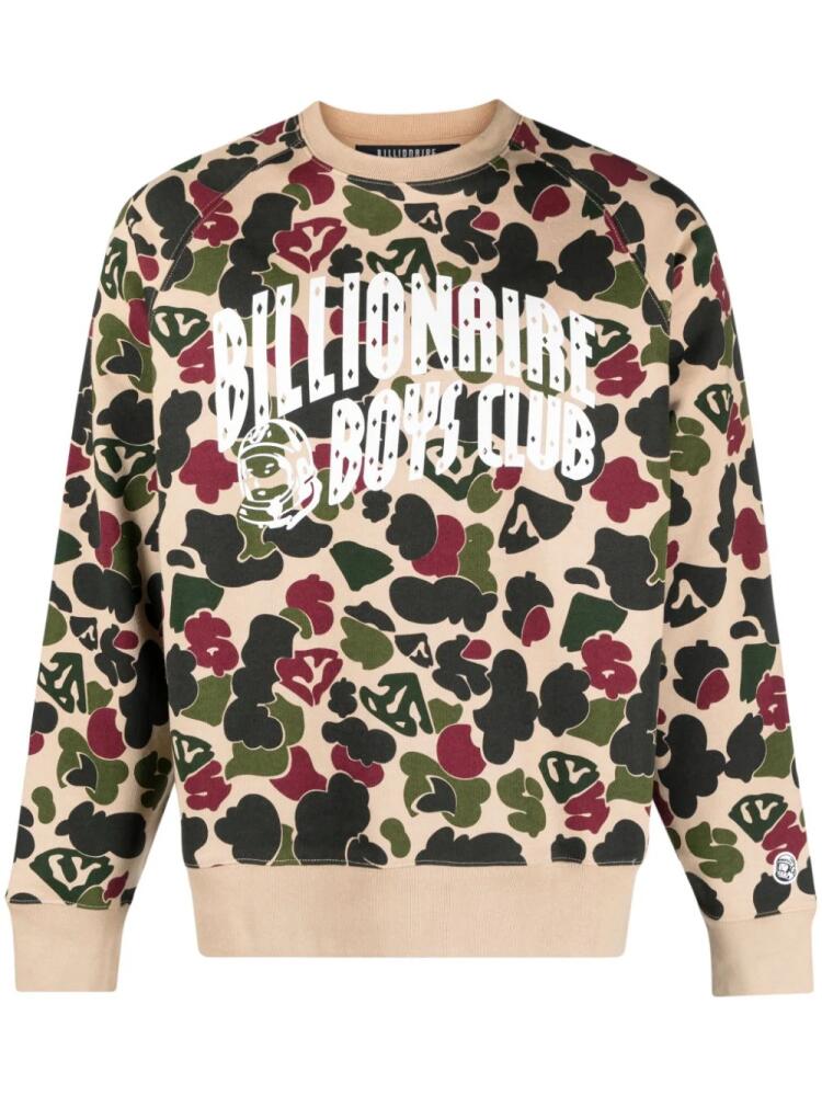 Billionaire Boys Club logo-print camouflage-pattern sweatshirt - Neutrals Cover