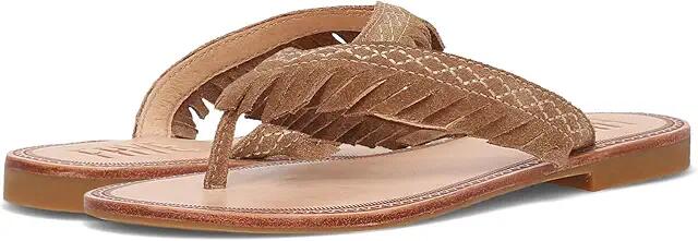 Frye Ava Fringe Sandal (Almond) Women's Sandals Cover