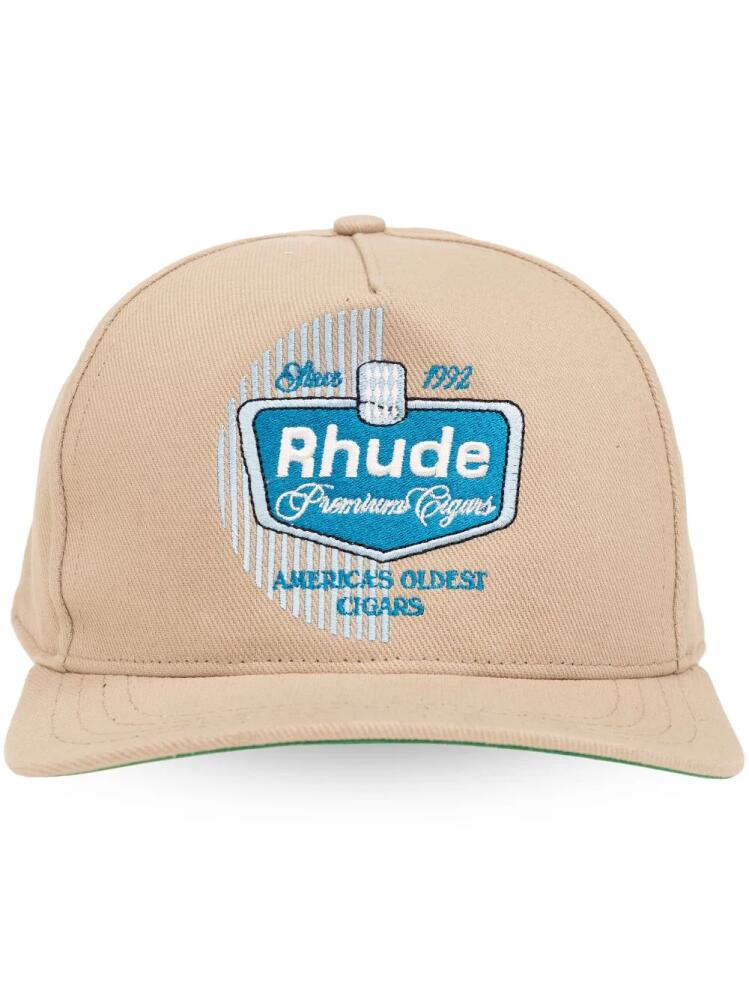 RHUDE Cigaro embroidered cap - Neutrals Cover