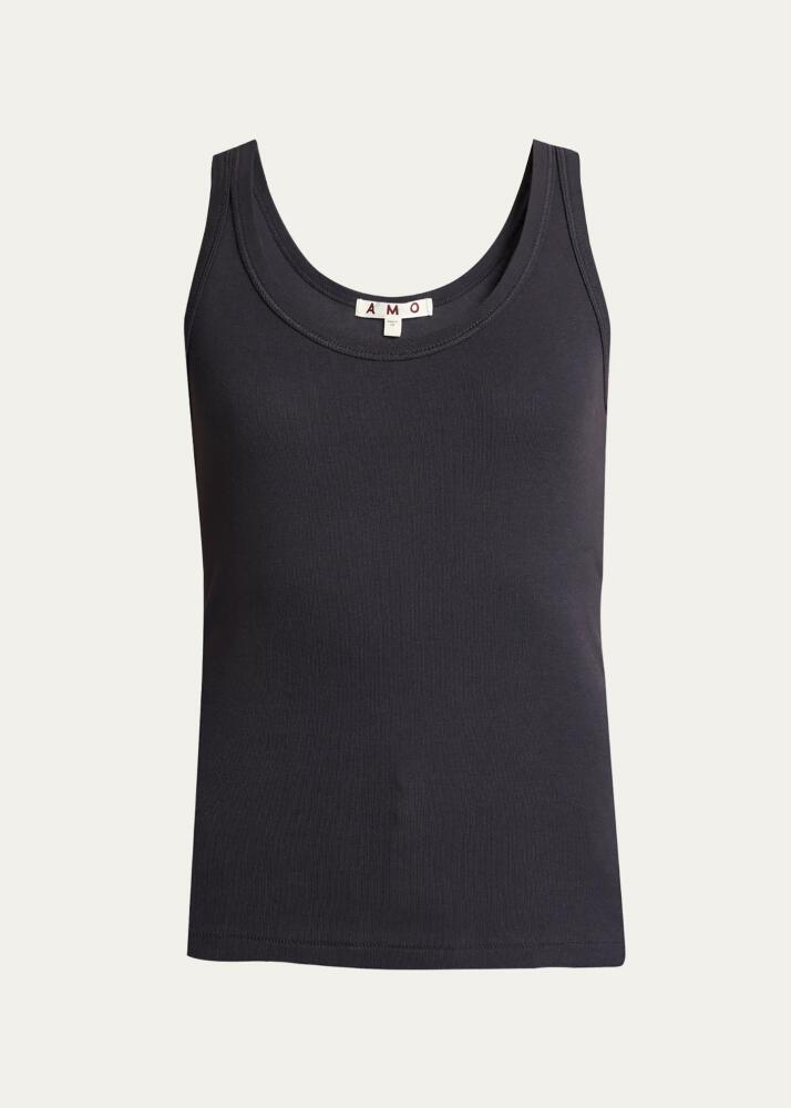 AMO Denim Scoop-Neck Layering Tank Cover