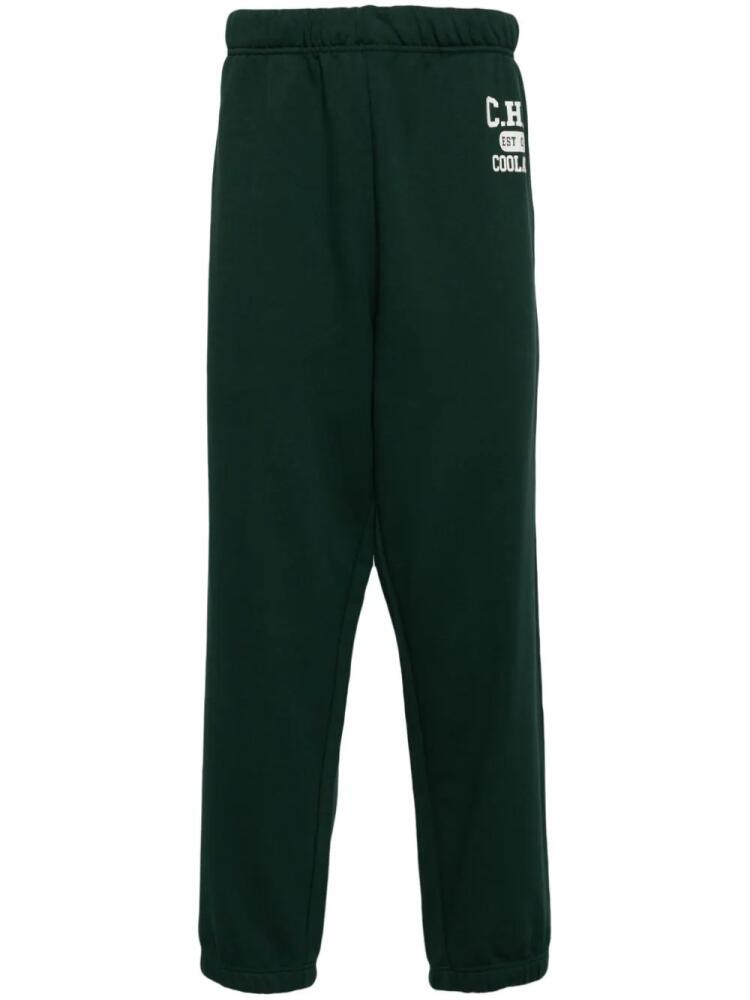 CHOCOOLATE logo-print cotton track pants - Green Cover